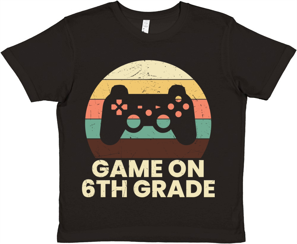 back to school   Game on 6th grade Premium Kids Crewneck T-shirt