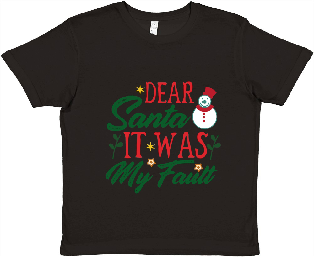 Dear Santa It Was My Fault Premium Kids Crewneck T-shirt
