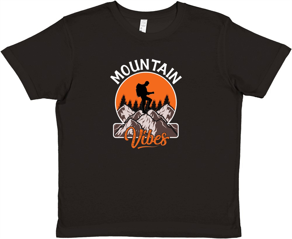 Hiking   Mountain vibes Adventure Premium Kids Crewneck T-shirt