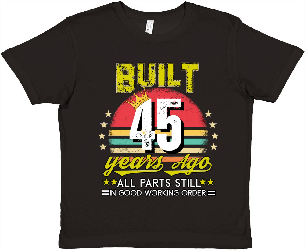 Vintage Birthday 45 Premium Kids Crewneck T-shirt