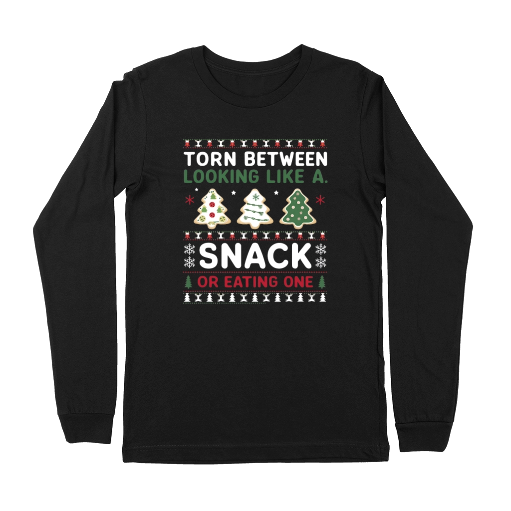 Torn Between Looking Like A Snack Or Eating one Christmas Premium Long Sleeve