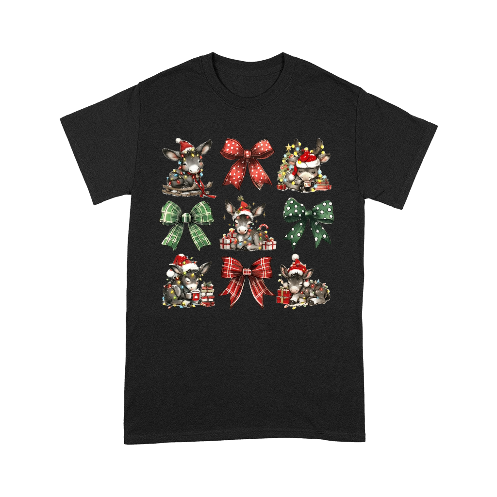Christmas Coquette Bow Donkey 2 Premium T-shirt