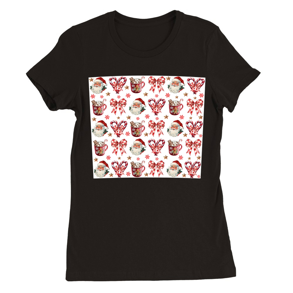 20oz Christmas001 Tapered Premium Womens Crewneck T-shirt