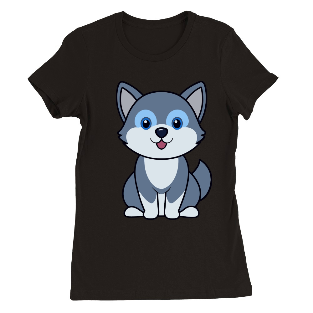 Alaskan Klee Kai 04 Premium Womens Crewneck T-shirt