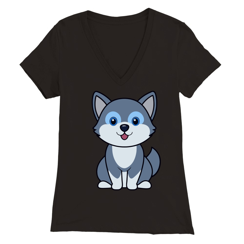 Alaskan Klee Kai 04 Premium Womens V-Neck T-shirt