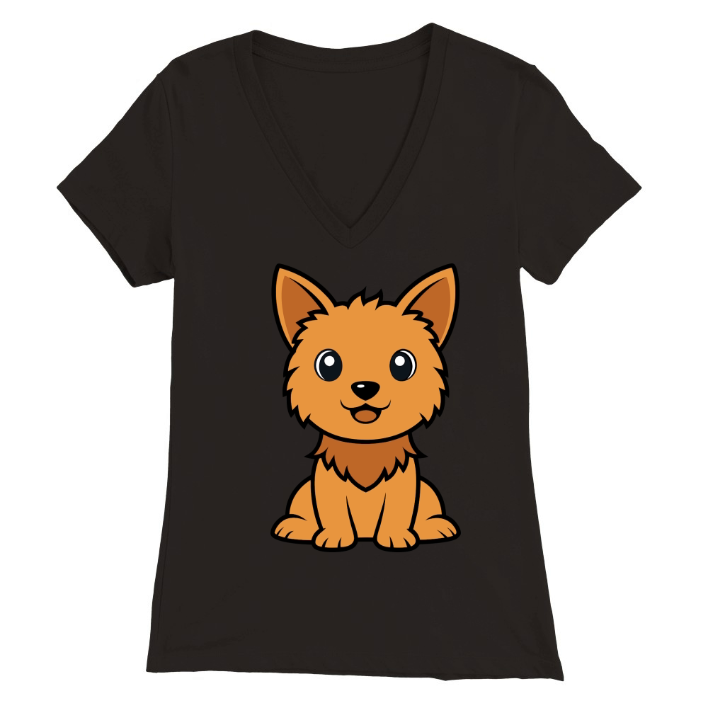 Australian Terrier Premium Womens V-Neck T-shirt