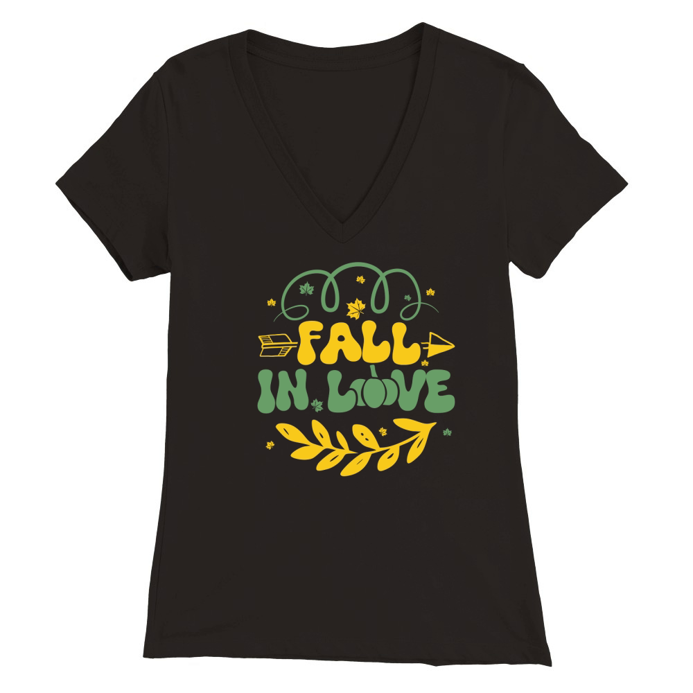 fall in love 3 Premium Womens V-Neck T-shirt