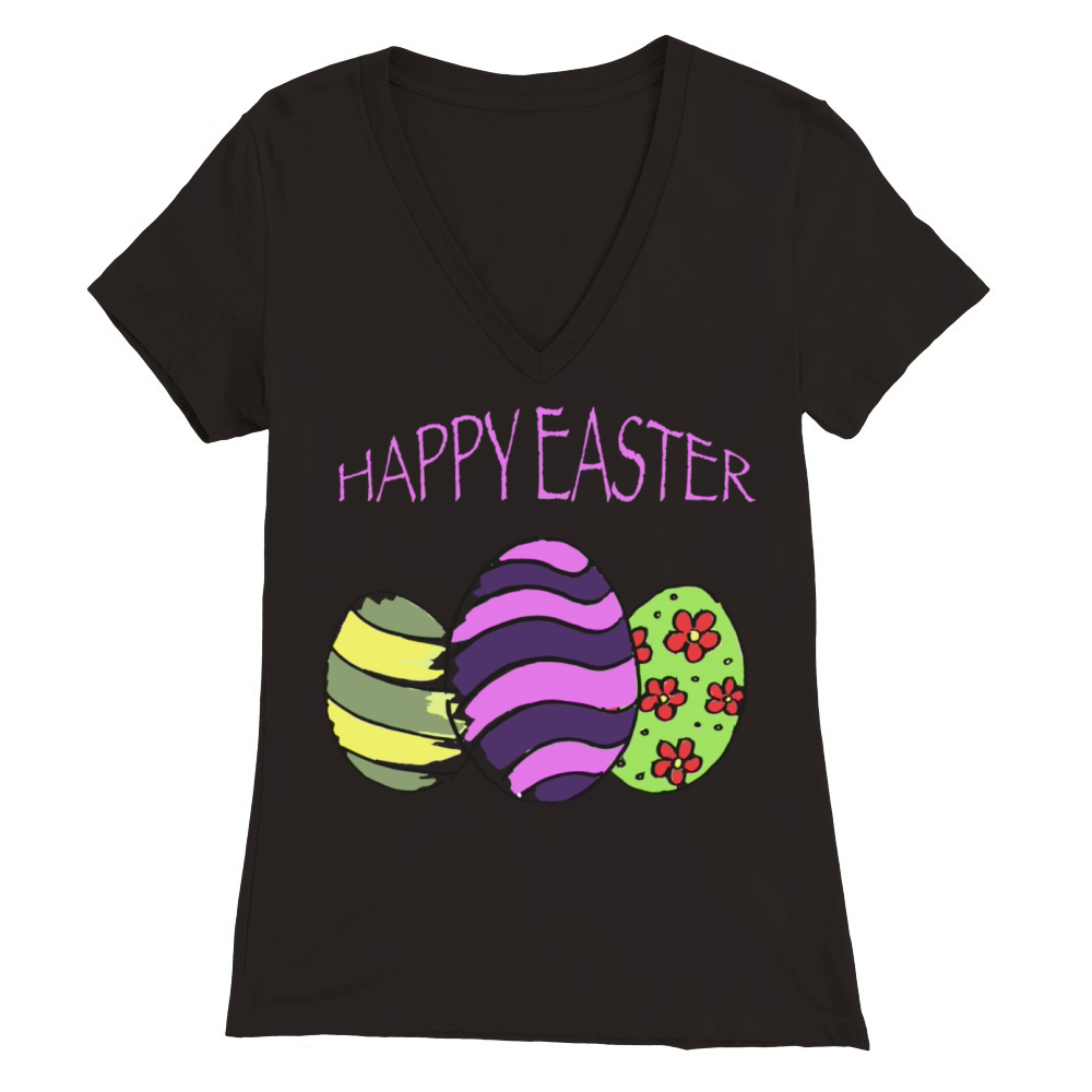 Funny Easter eggs Premium Womens V-Neck T-shirt