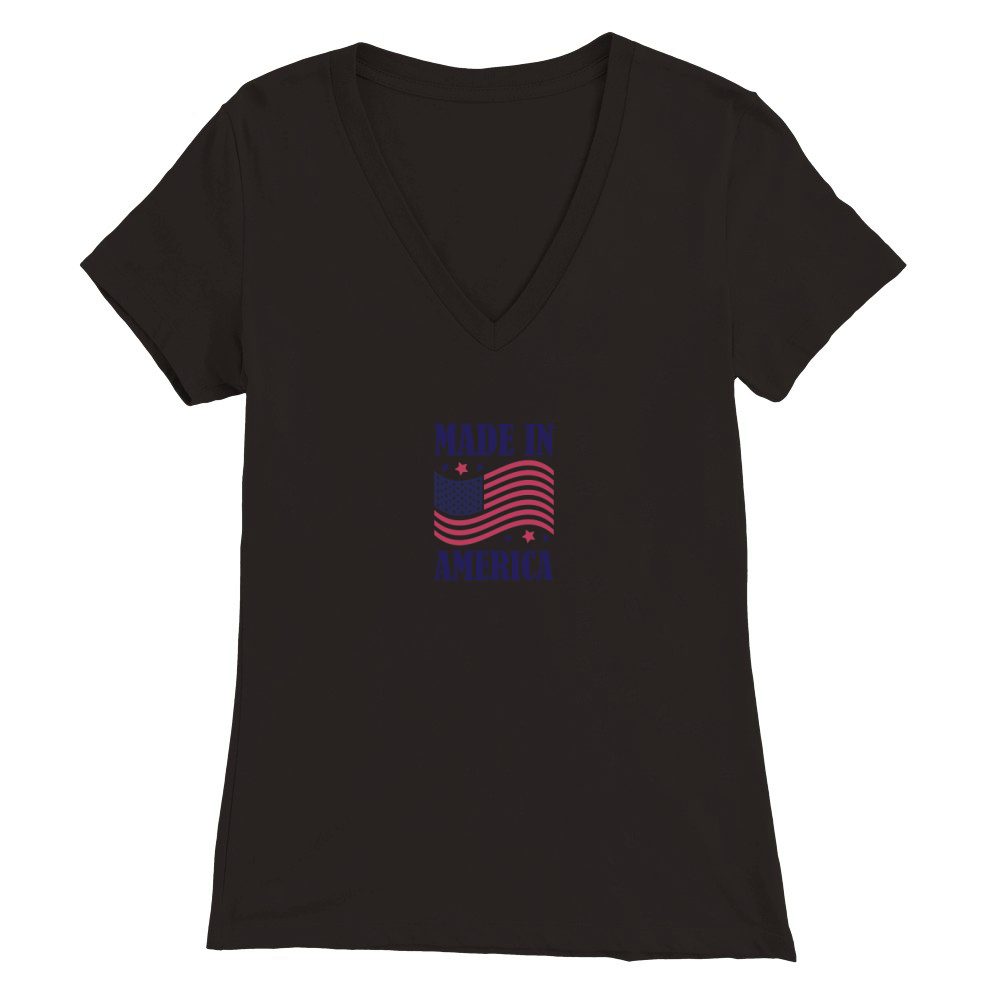 Made in america 2 Premium Womens V-Neck T-shirt