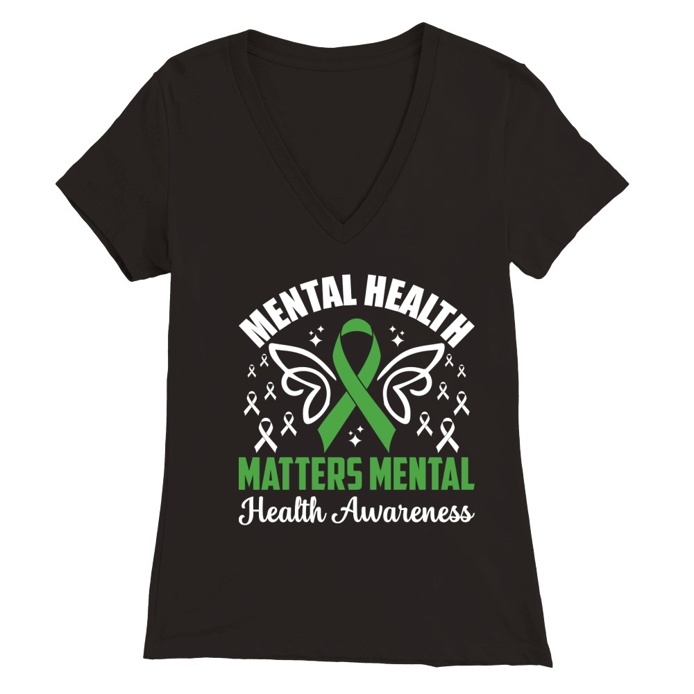 Mental health matters mental health Awareness Premium Womens V-Neck T-shirt