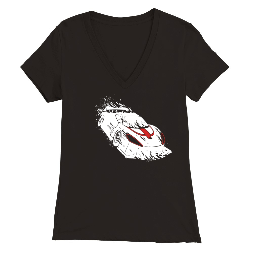Racing Car Racing Car Racing Car Racing Track Premium Womens V-Neck T-shirt