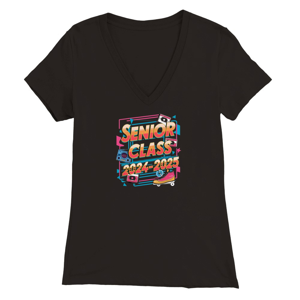 Senior Class 20242025 02 Premium Womens V-Neck T-shirt
