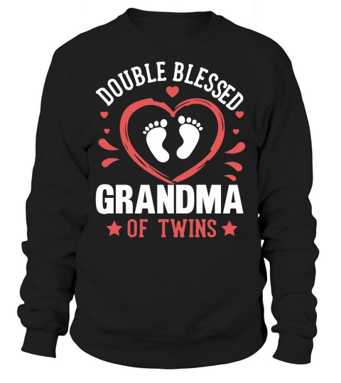 Double blessed grandma of twins Sweatshirt Unisex