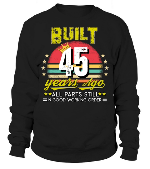 Vintage Birthday 45 Sweatshirt Unisex