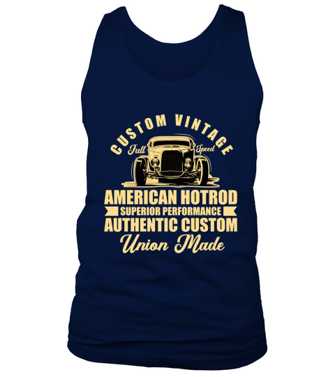 Custome Vintage Full Speed american hotrod car Tank Top Unisex