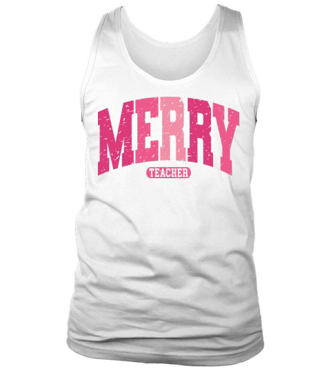 MerryTeacherPinkVarsity Retro Tank Top Unisex