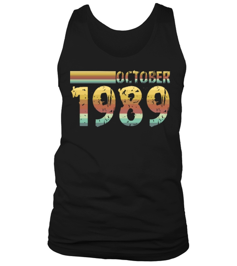 Vintage Awesome Since October 1989 31th Birthday Tank Top Unisex