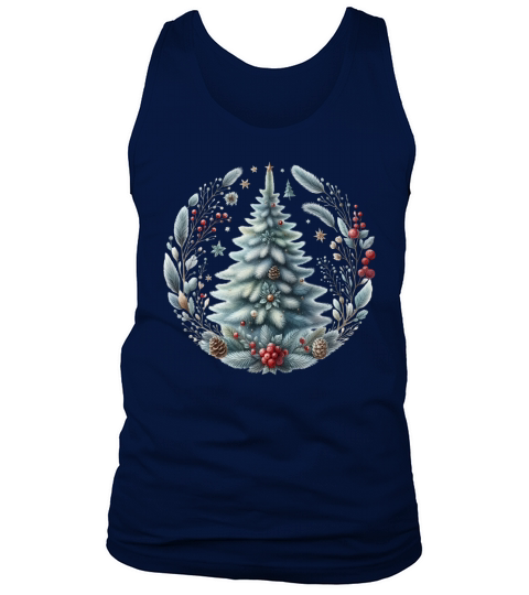 Watercolor Christmas tree Clipart 02 Tank Top Unisex