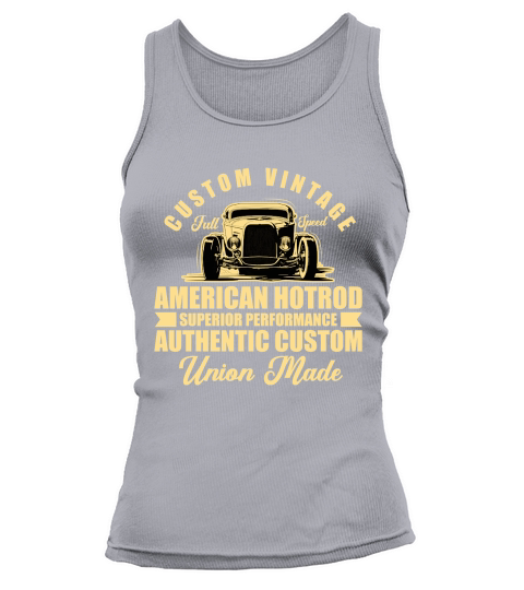 Custome Vintage Full Speed american hotrod car Tank top Woman