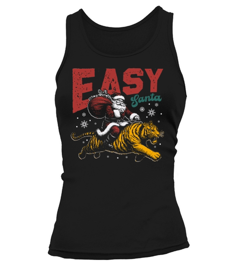 Easy Santa Riding Tiger D Color Tank top Woman