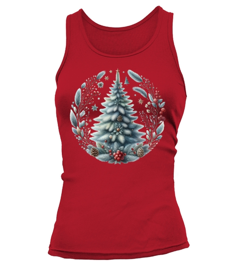 Watercolor Christmas tree Clipart 02 Tank top Woman