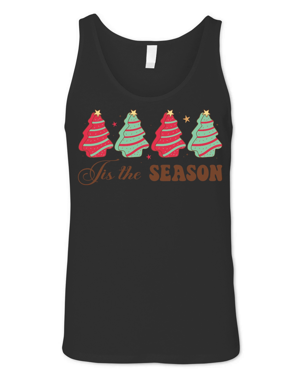 Christmas tree cake season Unisex Jersey Tank