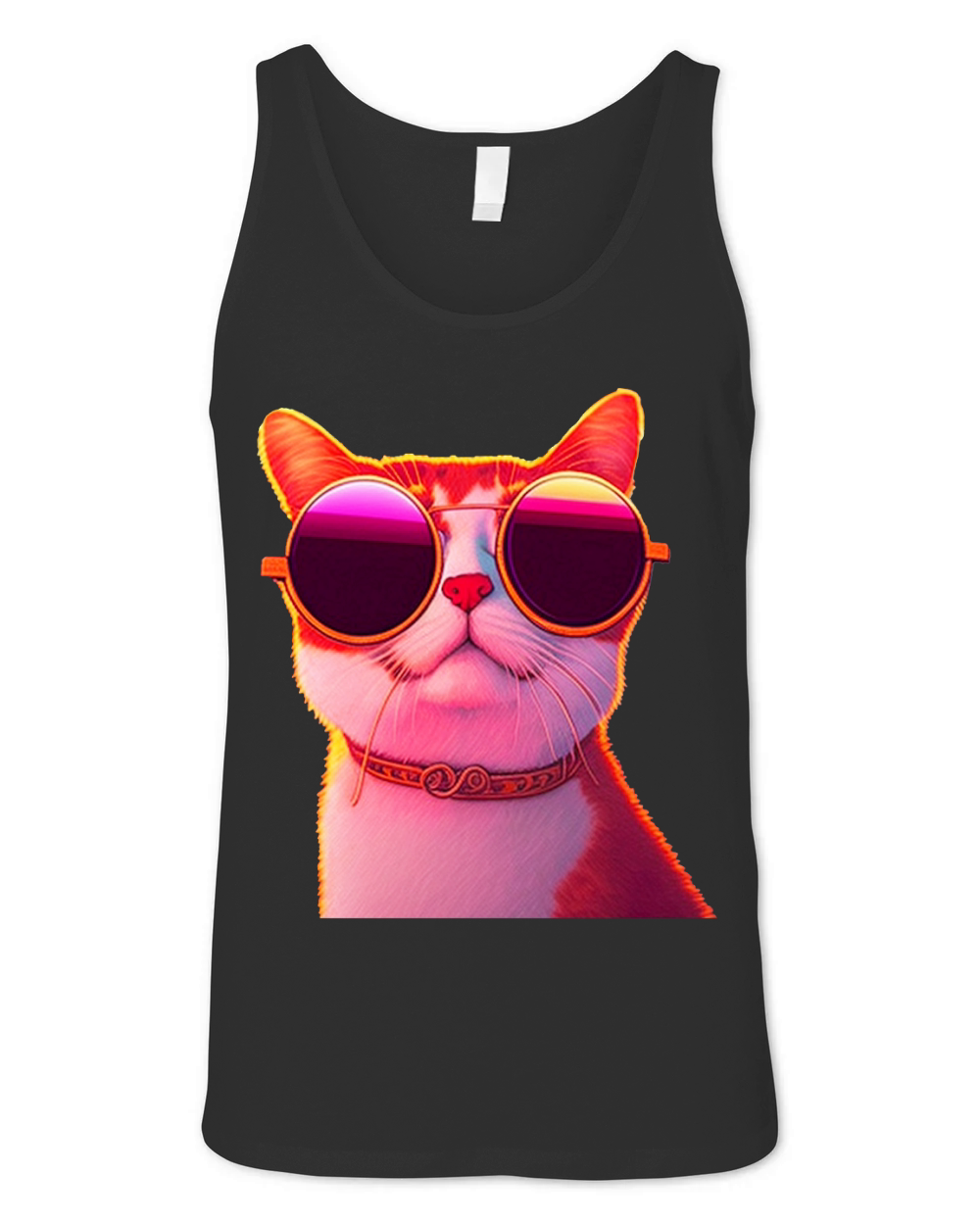 Cool Cat with Sunglasses Unisex Jersey Tank