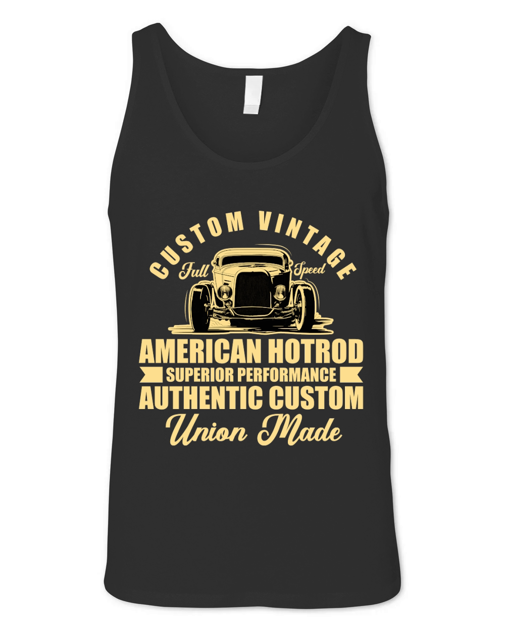 Custome Vintage Full Speed american hotrod car Unisex Jersey Tank