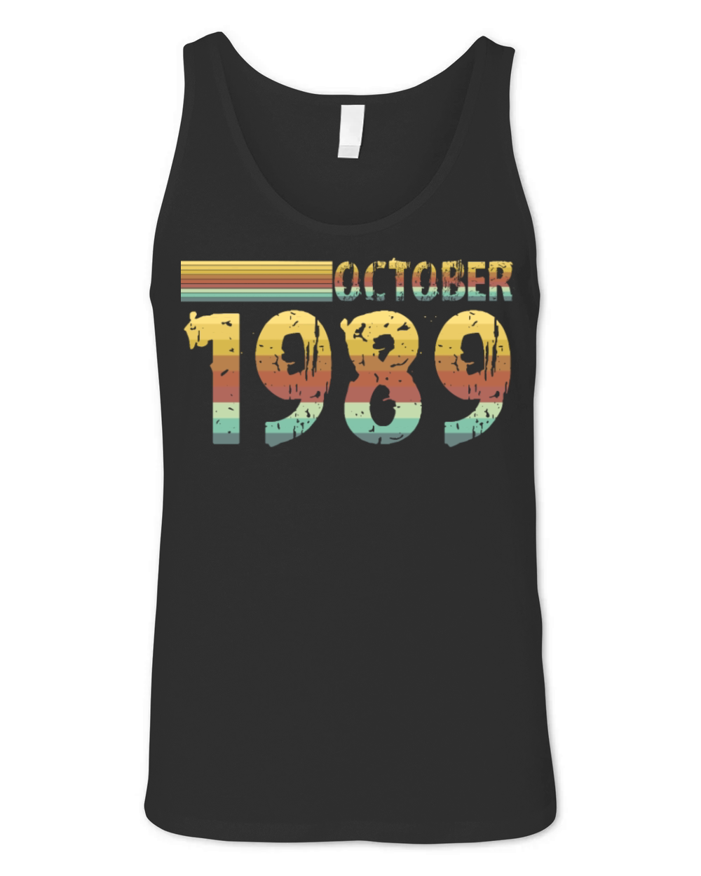Vintage Awesome Since October 1989 31th Birthday Unisex Jersey Tank