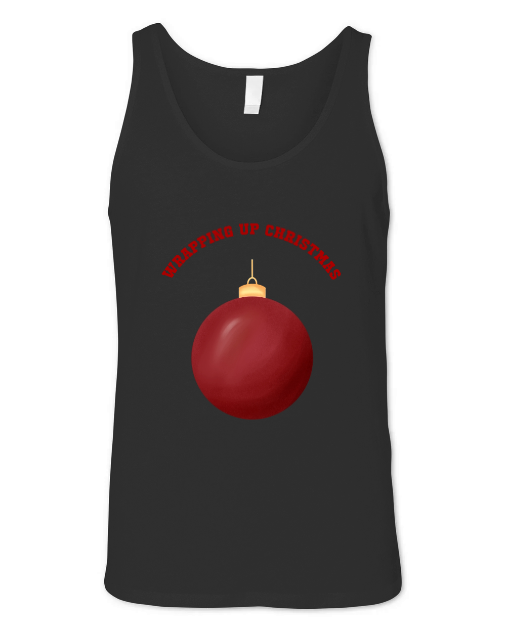 Wrapping Up Christmas Red Christmas Ornament Ball Unisex Jersey Tank
