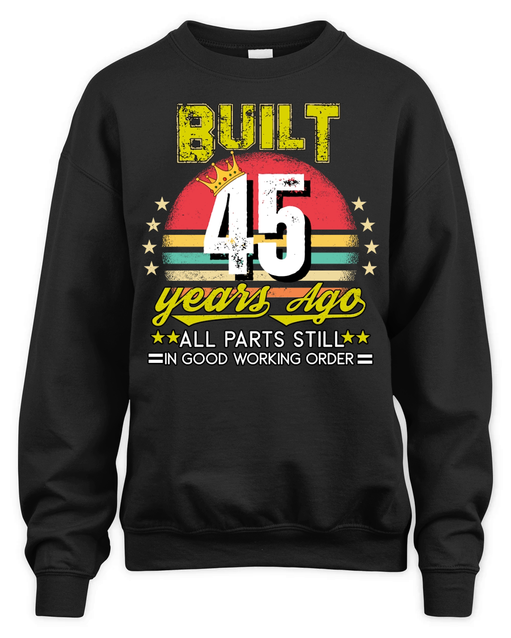 Vintage Birthday 45 Unisex Premium Crewneck Sweatshirt