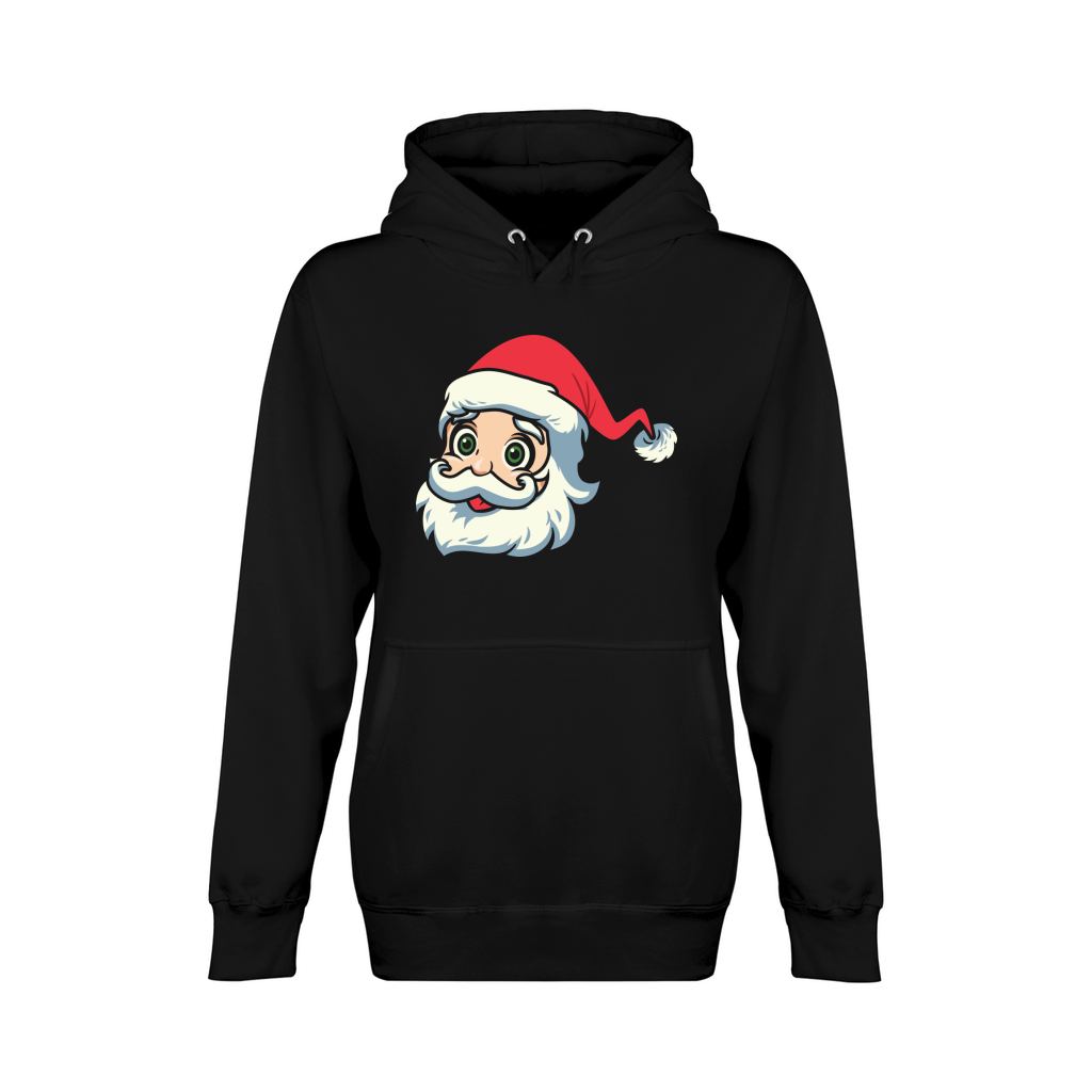 Cool Vintage Christmas Santa Claus Face Unisex Premium Pullover Hoodie