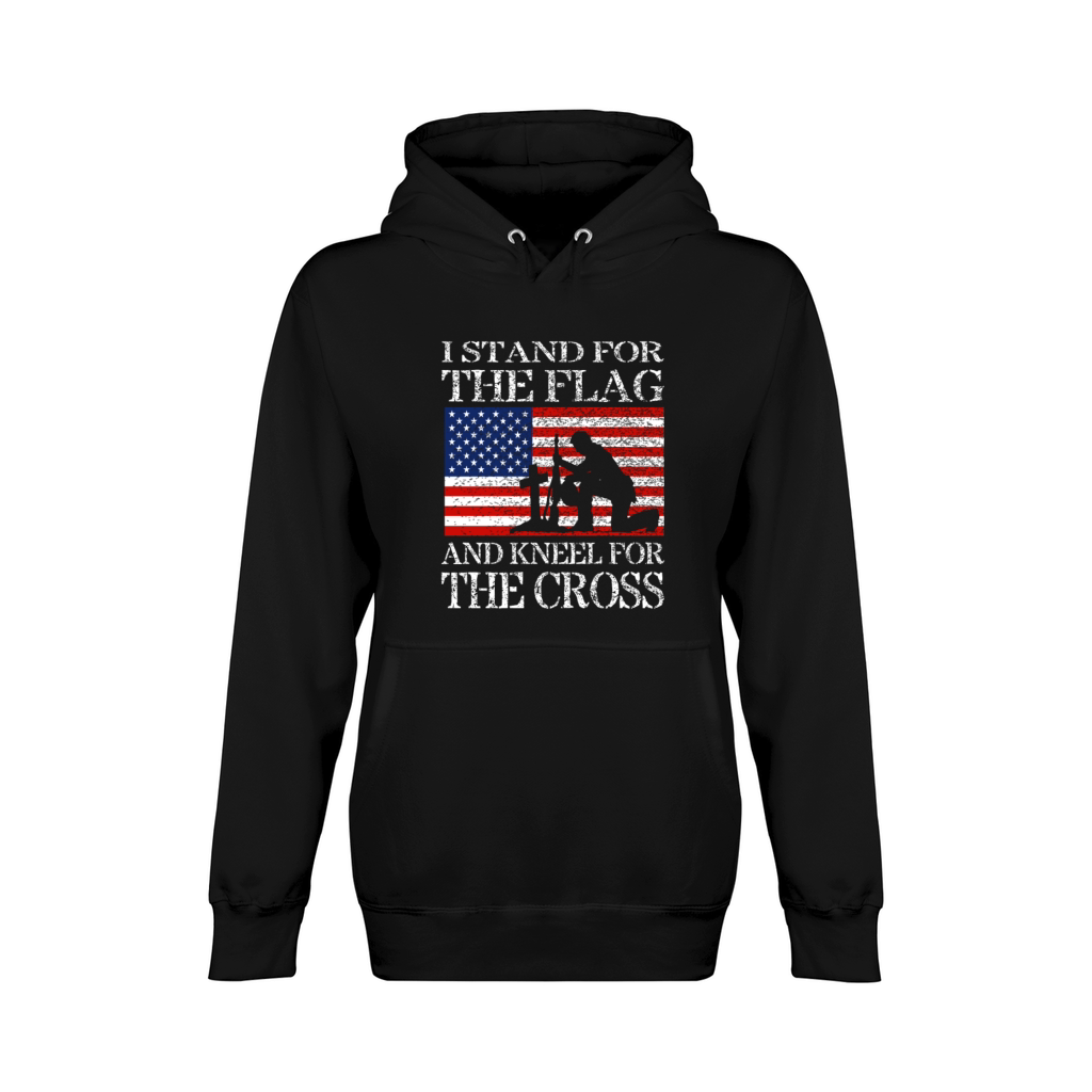 I Stand For The Flag And Kneel For The Cross Shirt Unisex Premium Pullover Hoodie