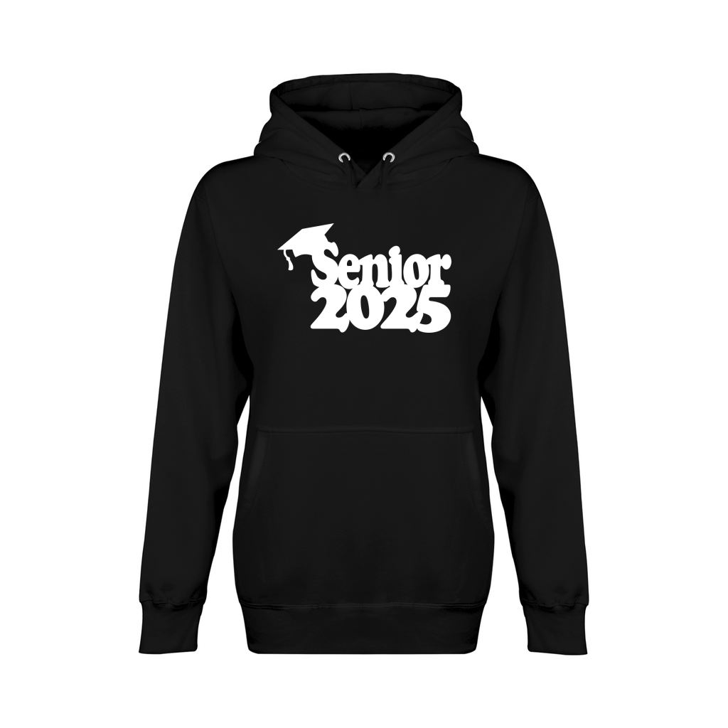 Senior 2025 bold font white Unisex Premium Pullover Hoodie