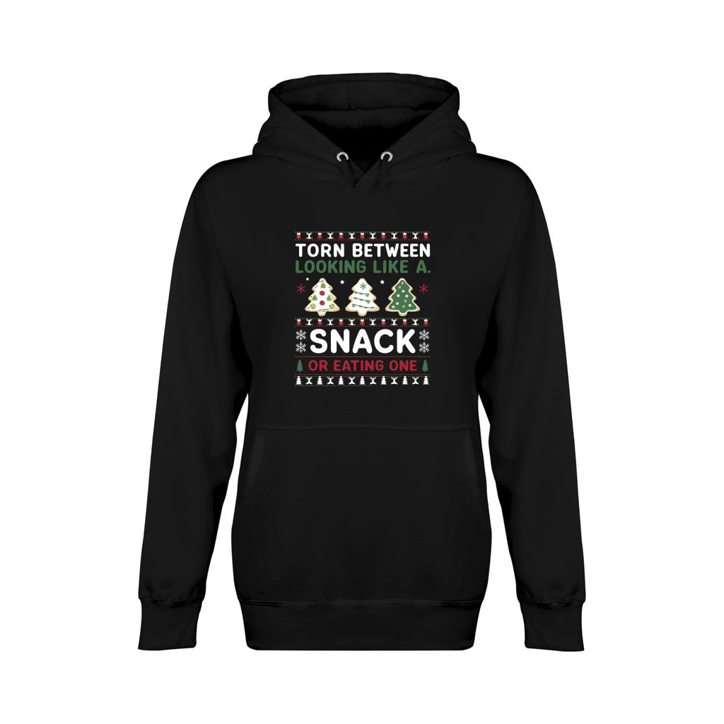 Torn Between Looking Like A Snack Or Eating one Christmas Unisex Premium Pullover Hoodie