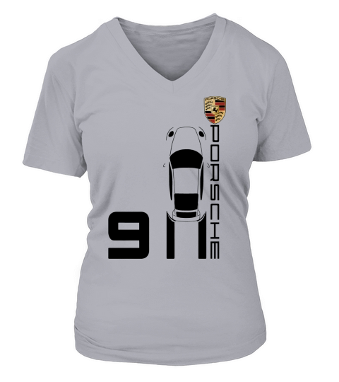 Vintage 911 Porsche Sports Car V-neck T-Shirt Woman