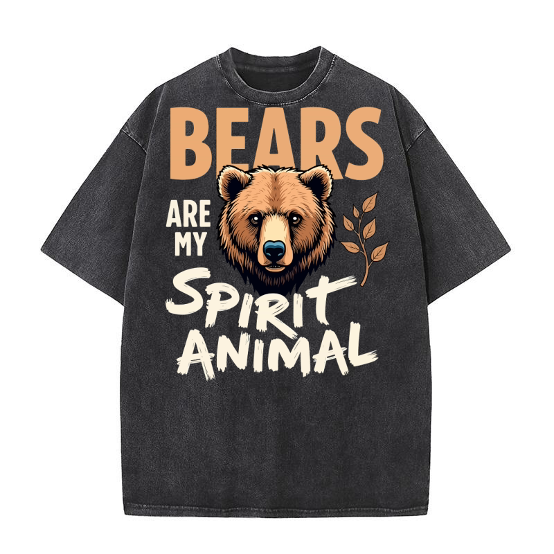 Bears are my spirit animal Washed T-Shirt