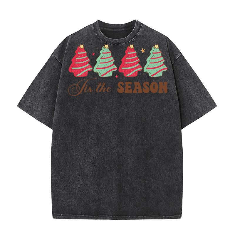 Christmas tree cake season Washed T-Shirt