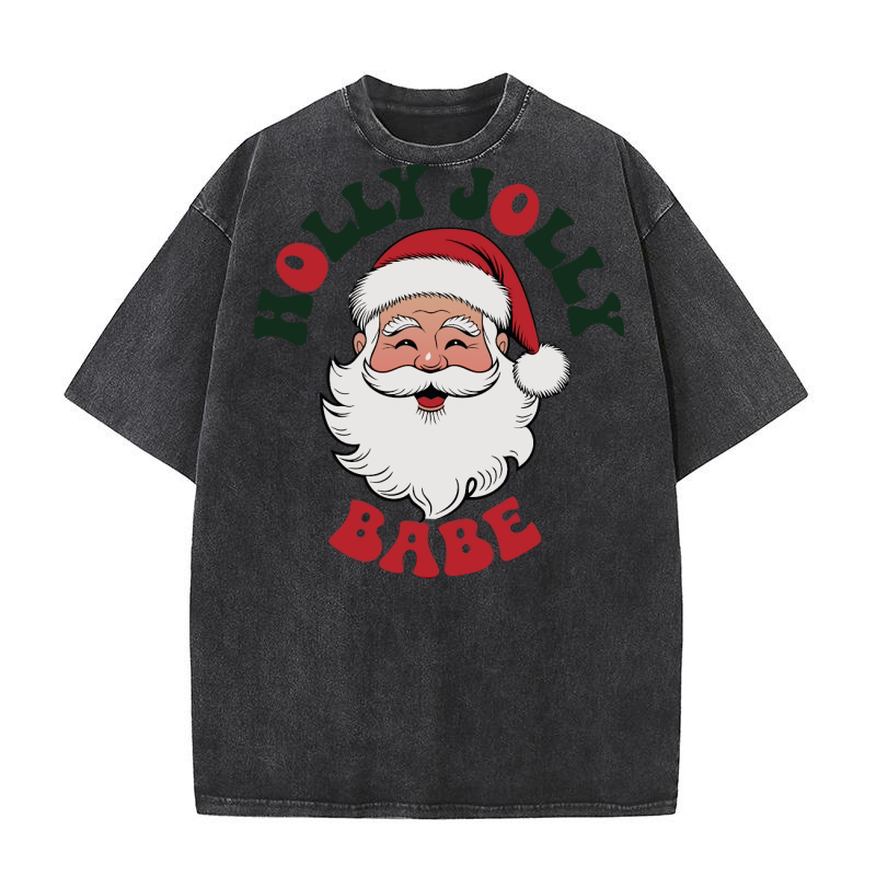 Holly Jolly Babe3 Washed T-Shirt