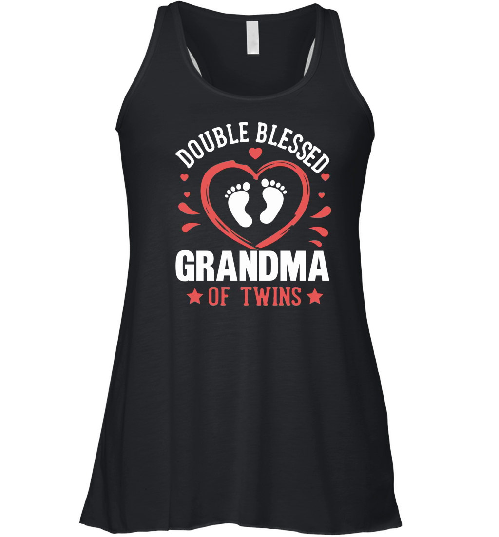Double blessed grandma of twins Women's Flowy Tank Top