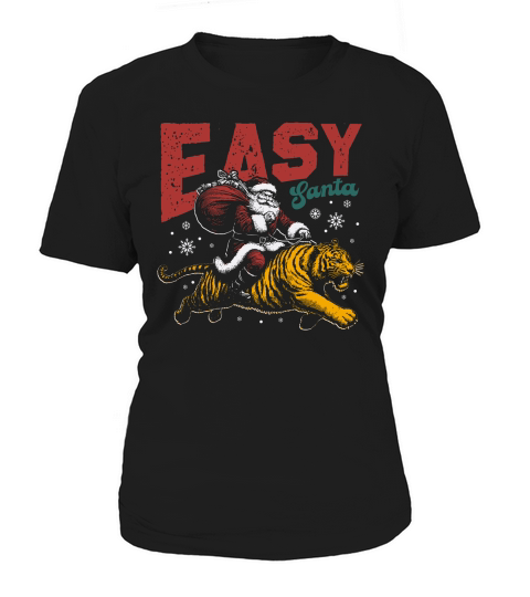 Easy Santa Riding Tiger D Color Women's T-Shirt
