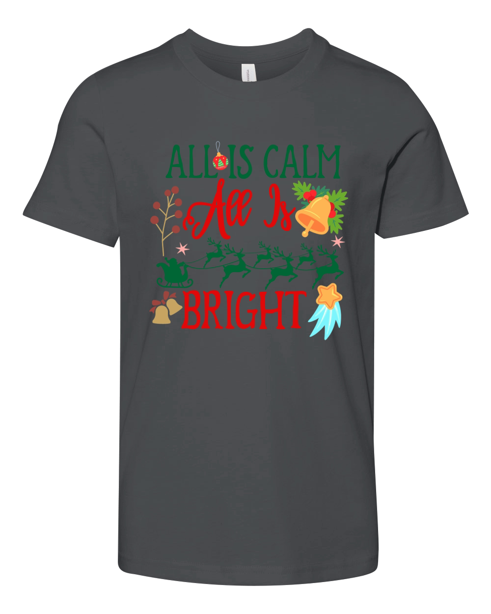All Is Calm All Is Bright Youth Unisex Jersey Tee