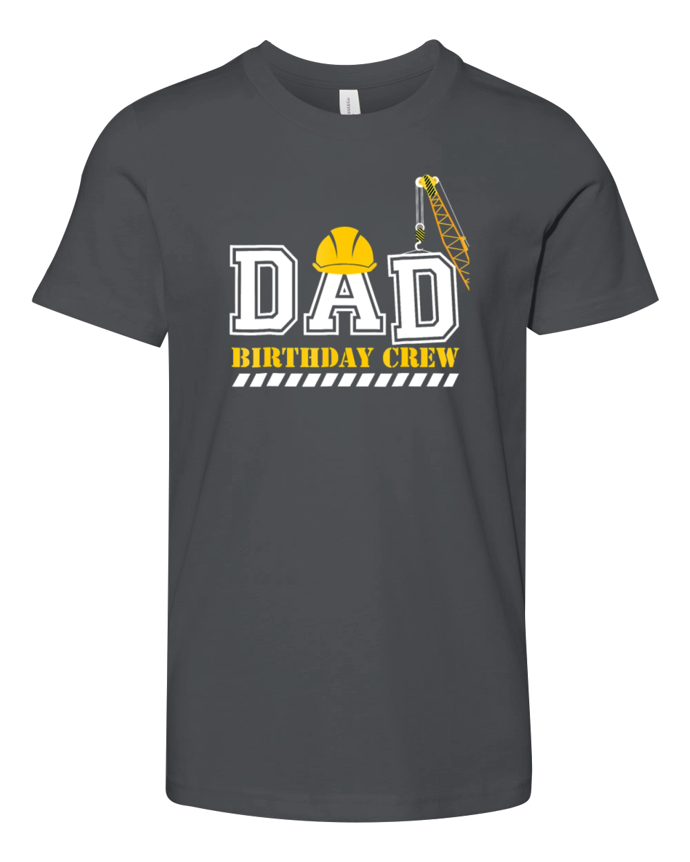 Dad Birthday Crew Construction Birthday Party Youth Unisex Jersey Tee