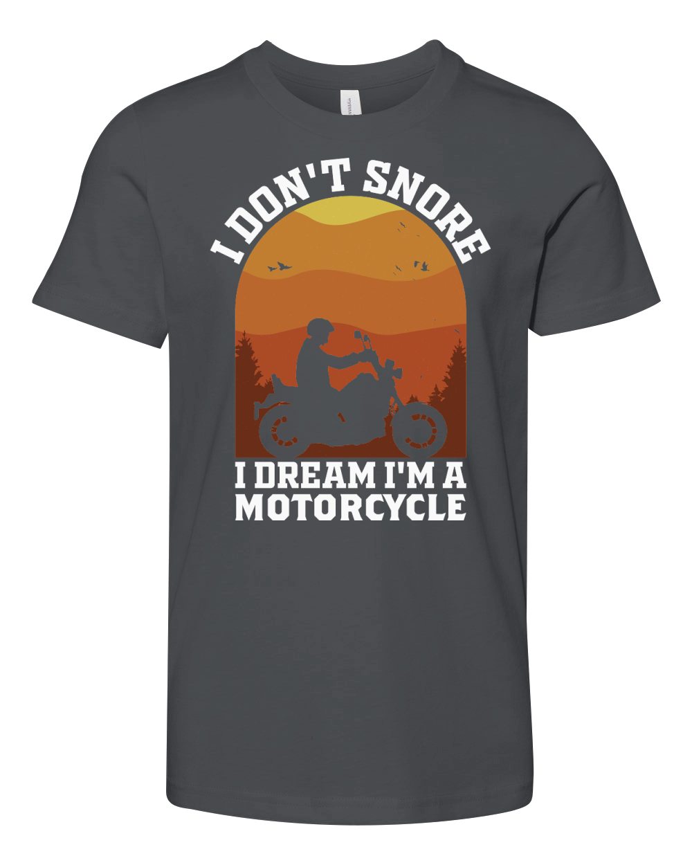 I Dont Snore I Dream Im A Motorcycle Youth Unisex Jersey Tee