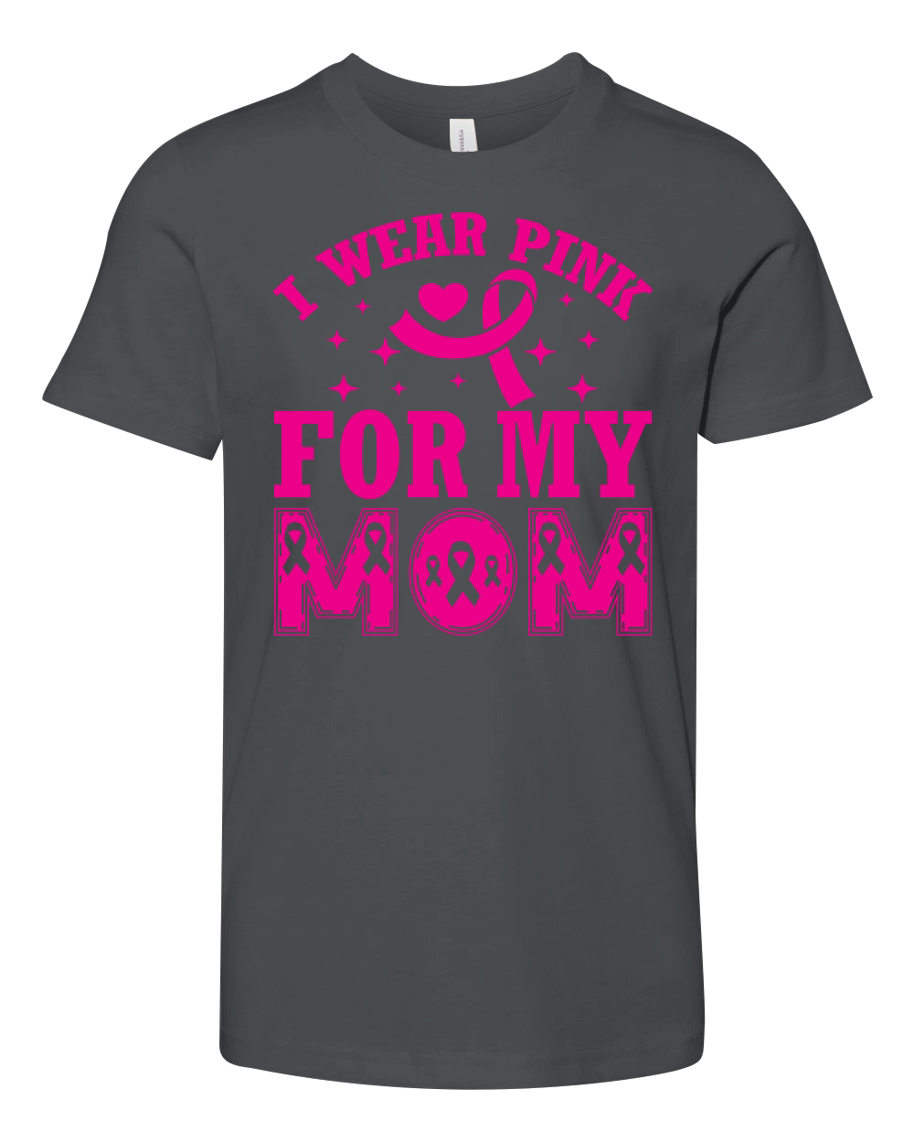 I wear pink for my mom Youth Unisex Jersey Tee