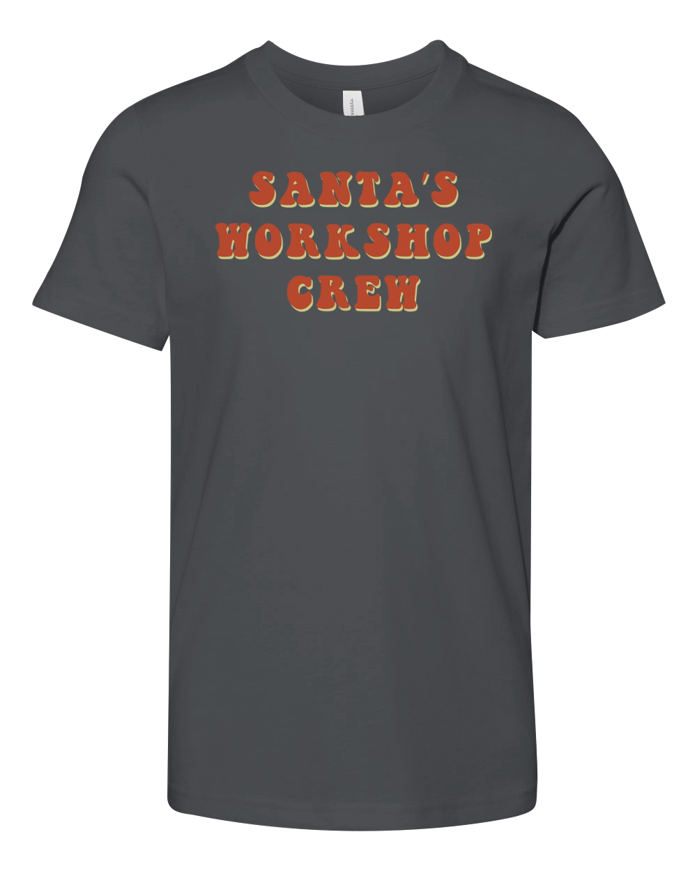 Santa’s Workshop Crew Retro Red Youth Unisex Jersey Tee