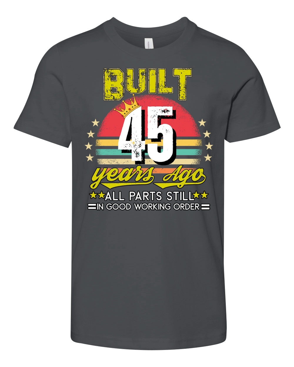 Vintage Birthday 45 Youth Unisex Jersey Tee