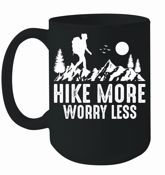 Hike More Worry Less Ceramic Mug