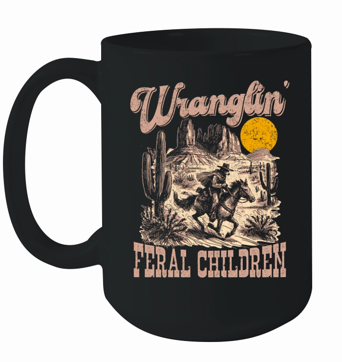Raccoon Cowboy Color Ceramic Mug