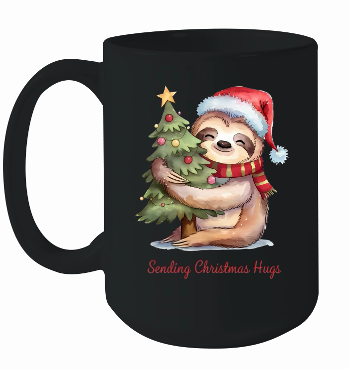 Sending Christmas Hugs Vintage Christmas 02 Ceramic Mug